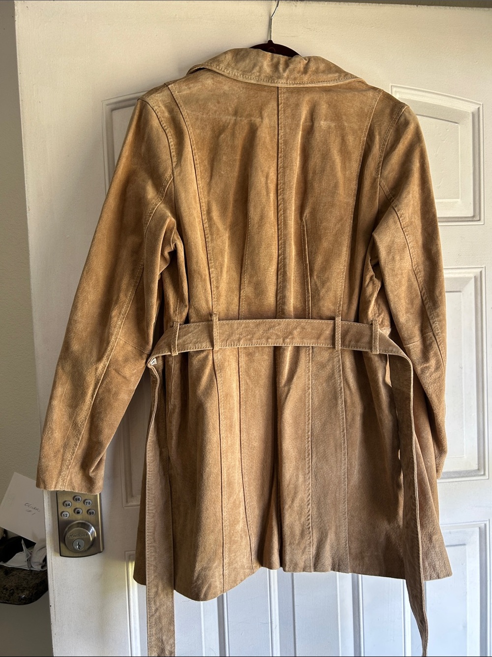 WILSONS LEATHER MAXIMA SUEDE BELTED COAT SIZE M - Picture 3 of 11